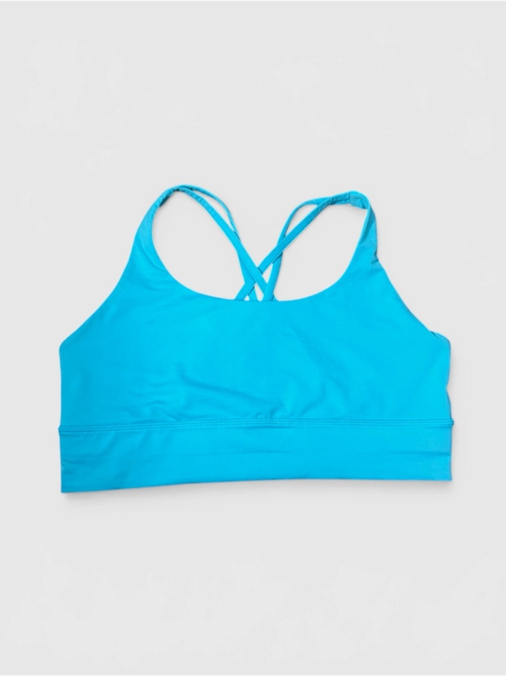 Lululemon Aqua Blue Strappy Sports Bra Size 12